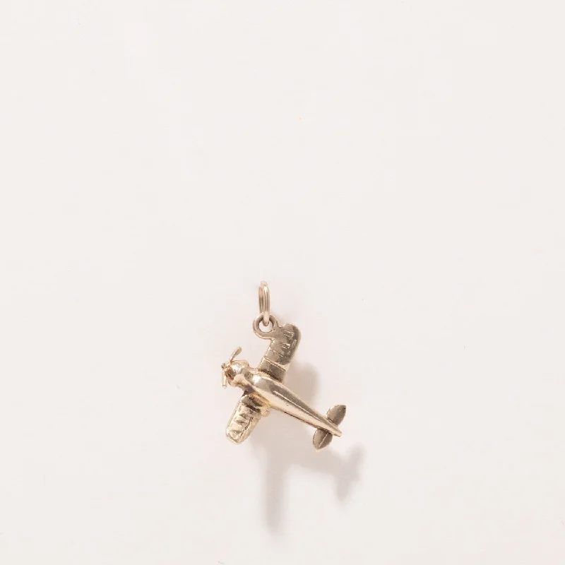 real peridot gemstone ring 10k Yellow Gold Airplane Charm