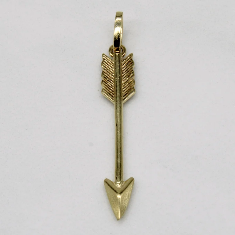 gold moonstone cocktail ring 10k Yellow Gold Arrow Charm