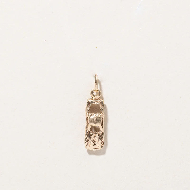 handmade lava stone bracelet 10k Yellow Gold Car Charm