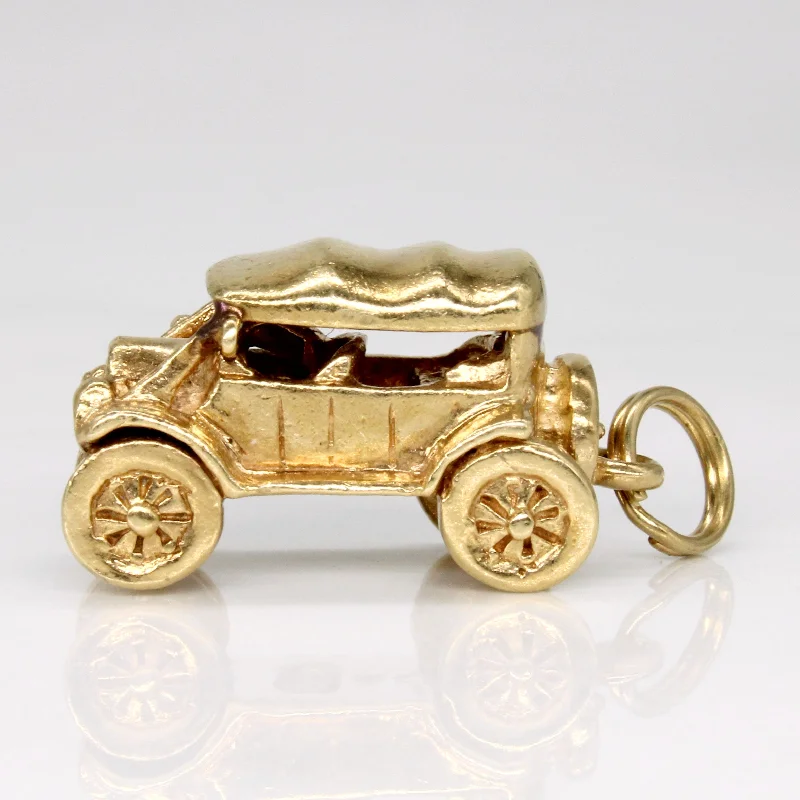 unique diamond stud earrings 10k Yellow Gold Car Charm