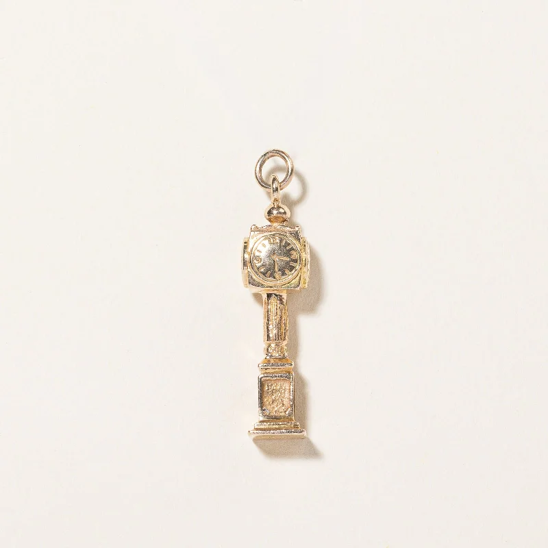 custom zodiac sign ring 'Birks' 10k Yellow Gold Clock Charm