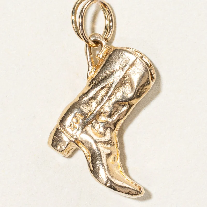 rose gold ring with diamonds 10k Yellow Gold Cowboy Boot Charm