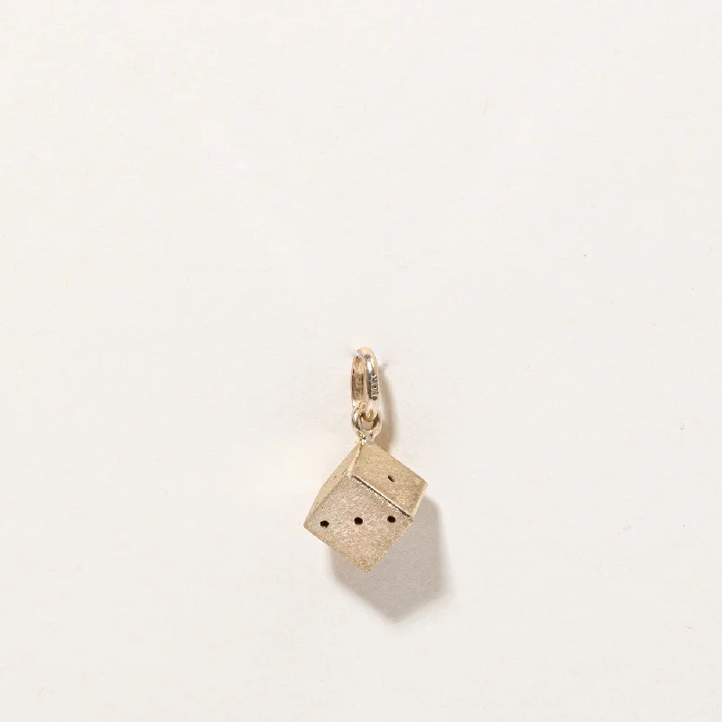 heart-shaped promise ring sterling silver 10k Yellow Gold Dice Charm