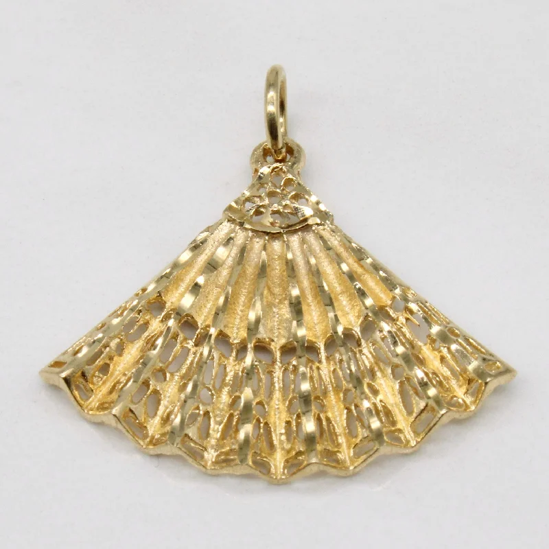 celestial star cluster earrings 10k Yellow Gold Fan Charm