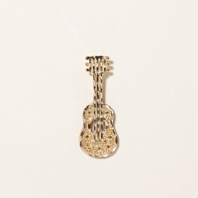 10k Yellow Gold Guitar Pendant