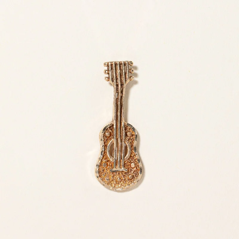 10k Yellow Gold Guitar Pendant