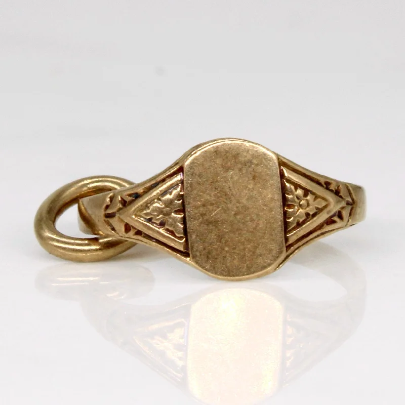 simple crystal earrings 10k Yellow Gold Ring Charm