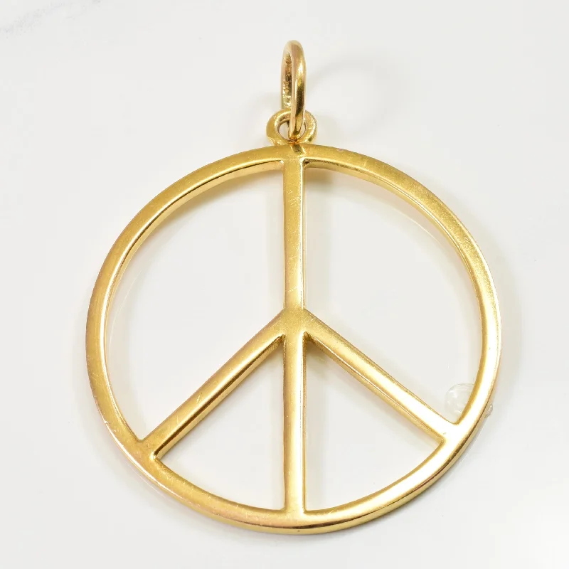 12k Yellow Gold Peace Pendant |