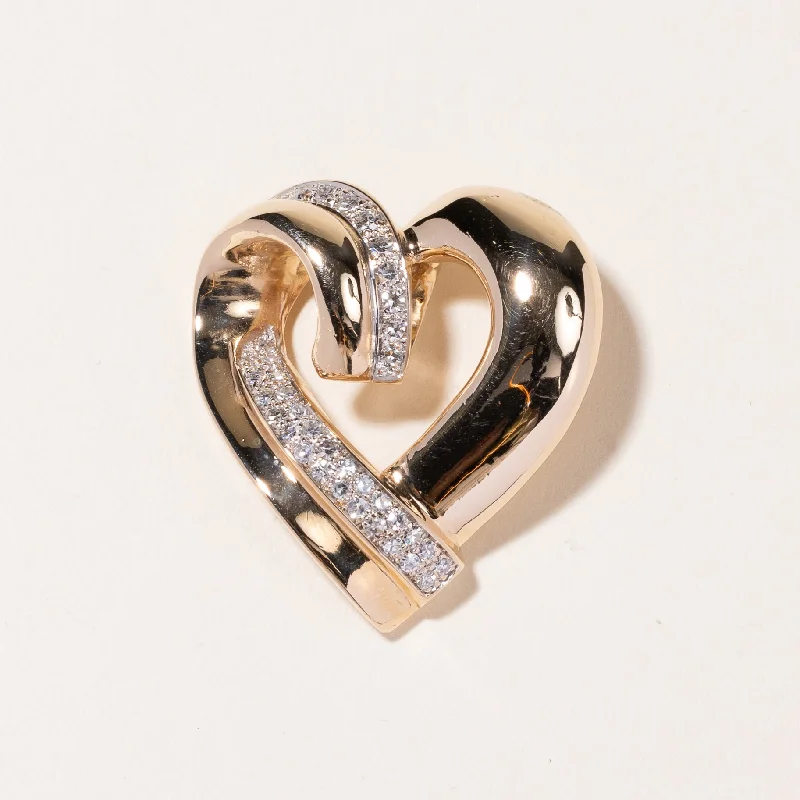 celestial star cluster earrings 14K Yellow Gold Heart Shaped Diamond Pendant | 0.63ctw celestial star cluster earrings 14K Yellow Gold Heart Shaped Diamond Pendant | 0.63ctw