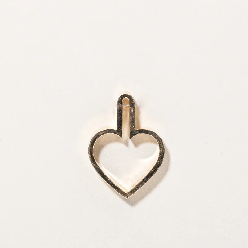 crystal drop earrings elegant 14k Yellow Gold Heart Pendant