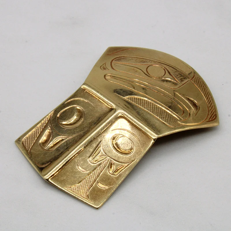 14k Yellow Gold Indigenous Pendant