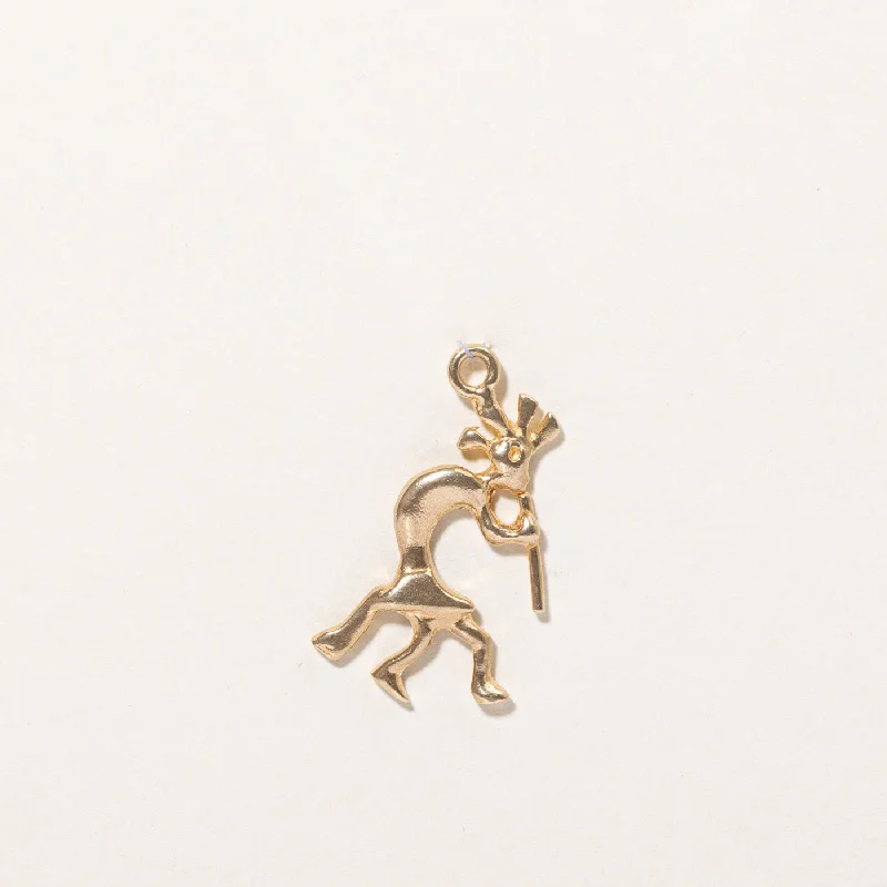 gold engagement ring vintage 14k Yellow Gold Musician Charm