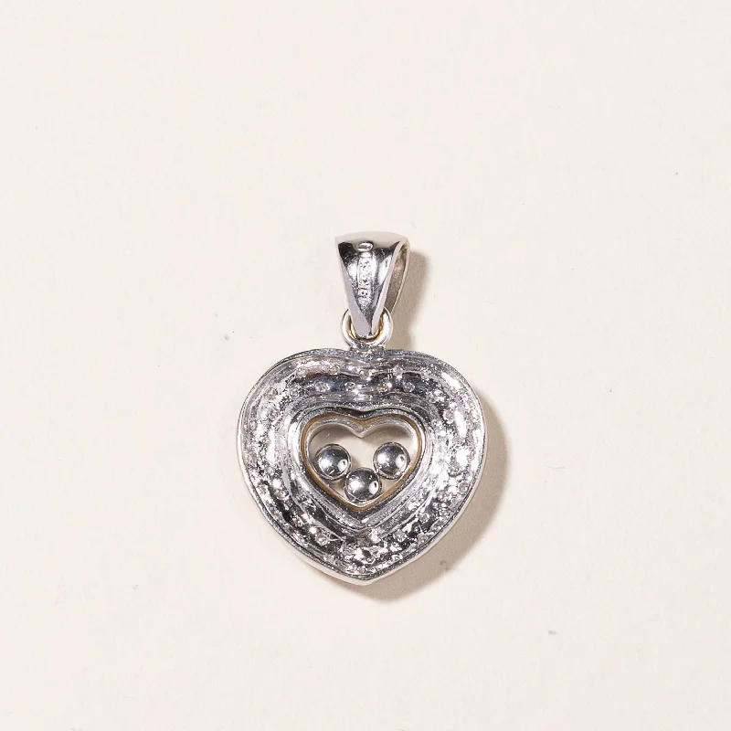 antique silver charm bracelet 18K White Gold Heart Shaped Diamond Pendant | 0.36ctw antique silver charm bracelet 18K White Gold Heart Shaped Diamond Pendant | 0.36ctw