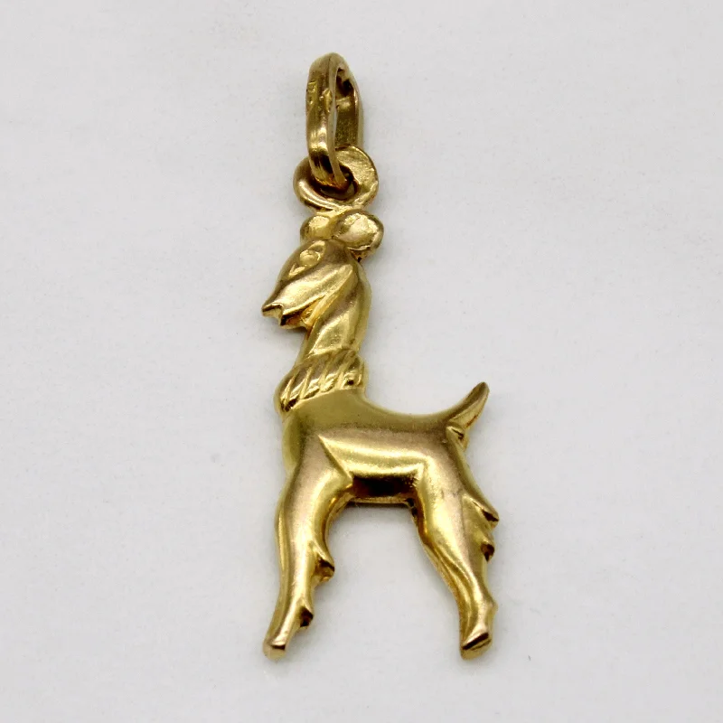 custom gold name necklace 18k Yellow Gold Animal Charm