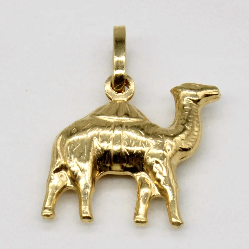 unique gemstone cocktail ring 18k Yellow Gold Camel Charm