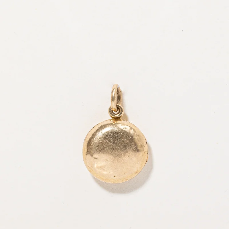 raw amethyst ring silver 18k Yellow Gold Compass Pendant