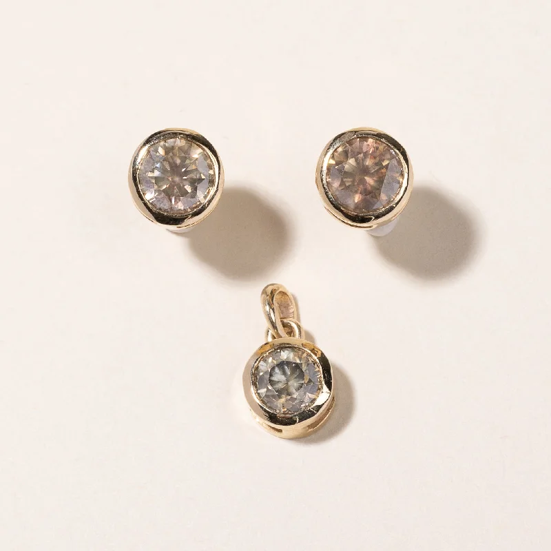 personalized silver cuff bracelet 18K Yellow Gold Fancy Brown Diamond Earrings & Pendant Set | 2.34ctw, 0.93ct personalized silver cuff bracelet 18K Yellow Gold Fancy Brown Diamond Earrings & Pendant Set | 2.34ctw, 0.93ct