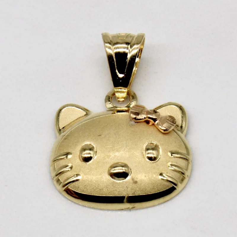 amethyst gemstone engagement ring 18k Yellow Gold Hello Kitty Charm