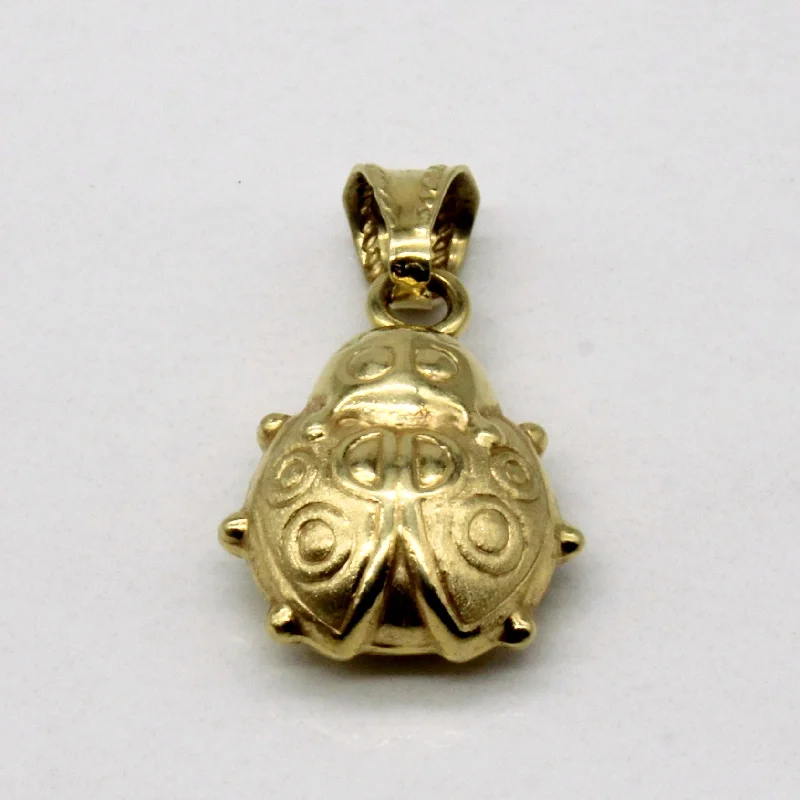 18k Yellow Gold Ladybug Pendant