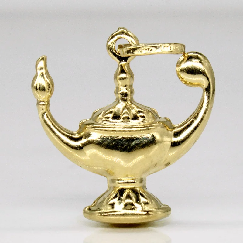 personalized couple rings 18k Yellow Gold Lamp Charm