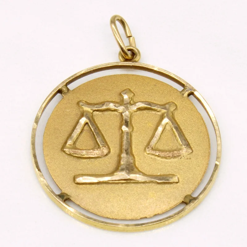 dainty birthstone ring for women 18k Yellow Gold Libra Pendant
