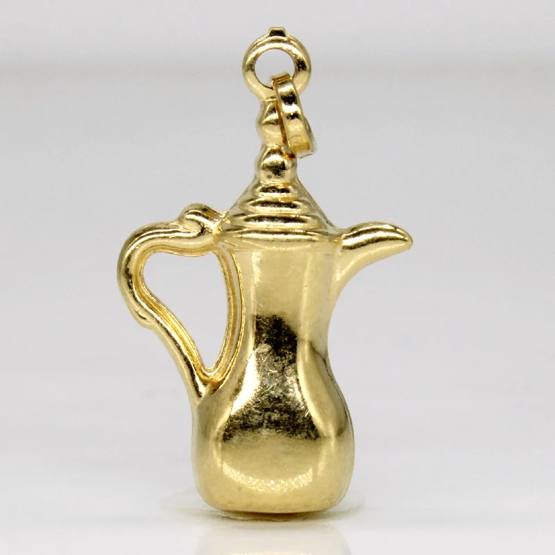 cubic zirconia eternity necklace 18k Yellow Gold Pitcher Charm
