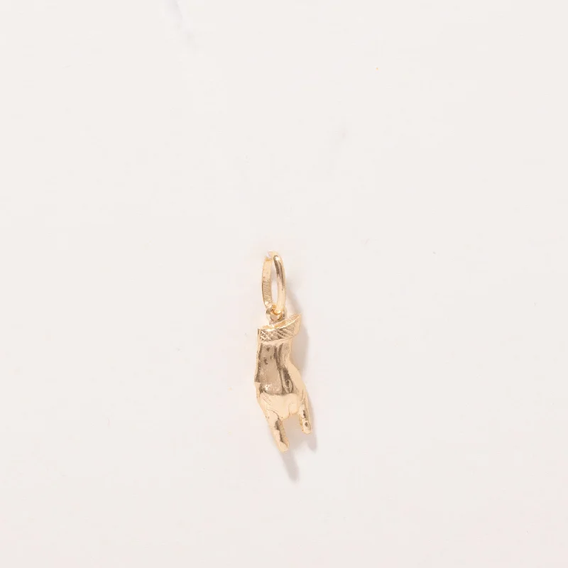 evil eye protection bracelet 18k Yellow Gold Rock On Charm