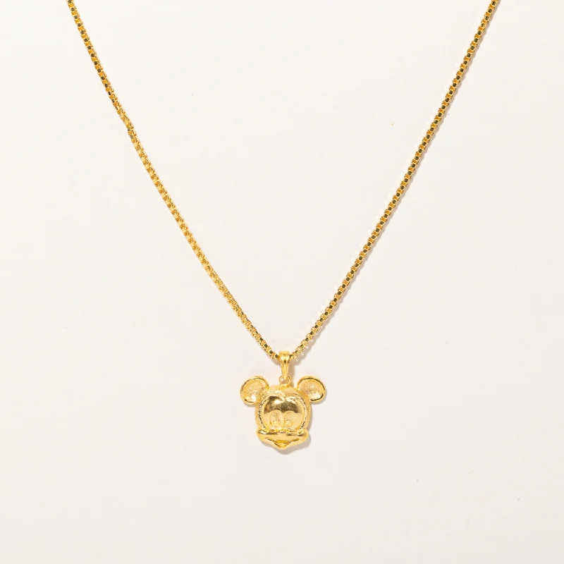aquamarine and diamond wedding ring 24k Yellow Gold Mickey Mouse Pendant & Necklace | 16" | aquamarine and diamond wedding ring 24k Yellow Gold Mickey Mouse Pendant & Necklace | 16" |