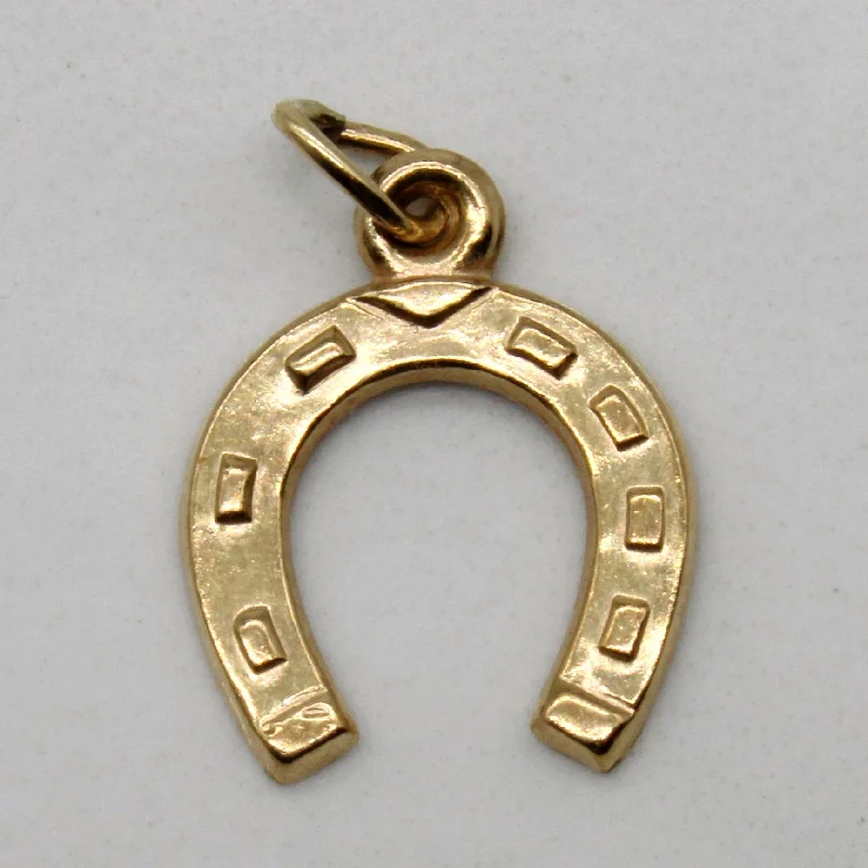 9k Yellow Gold Horse Shoe Pendant