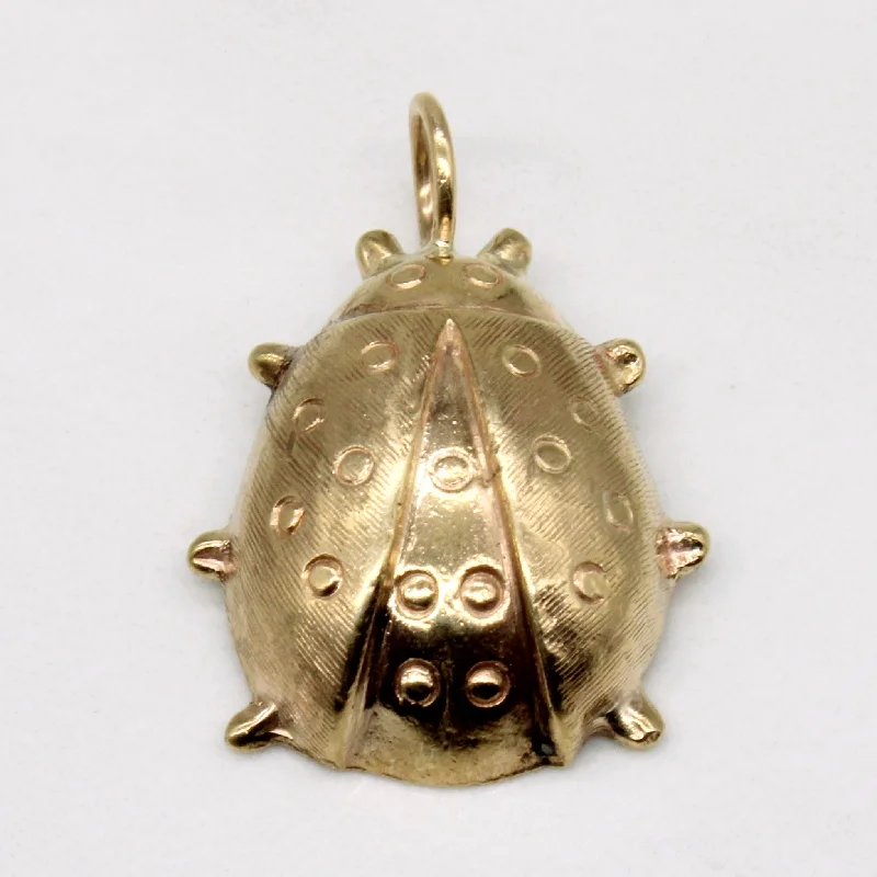 dainty rose gold chain bracelet 9k Yellow Gold Ladybug Charm