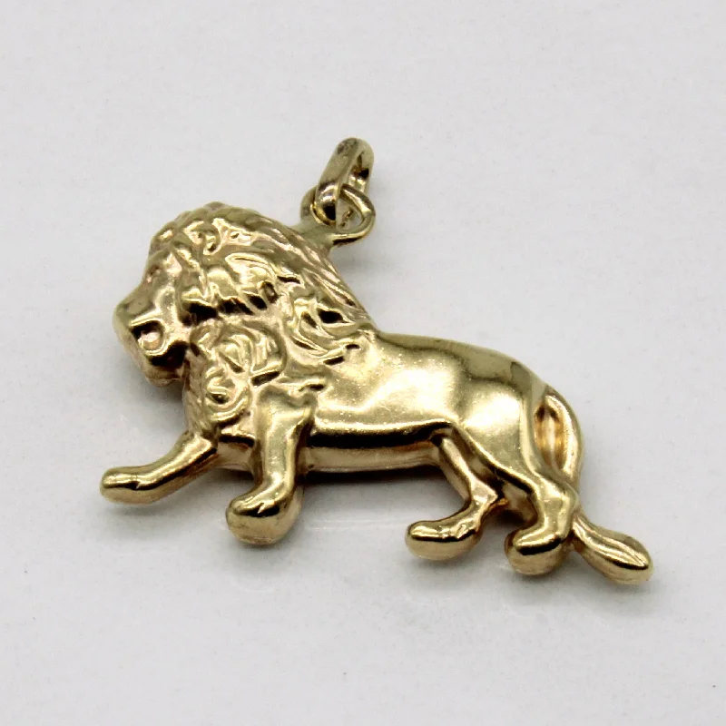 9k Yellow Gold Lion Pendant