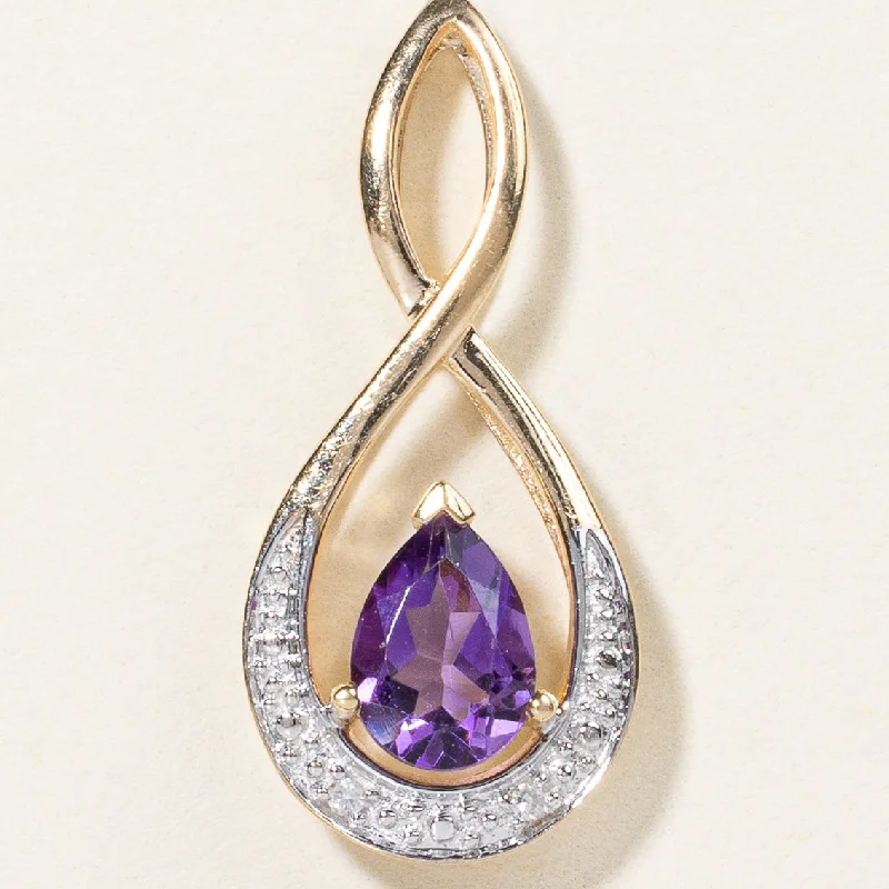 white opal engagement ring Amethyst & Diamond Pendant | 0.52ct, 0.01ctw |
