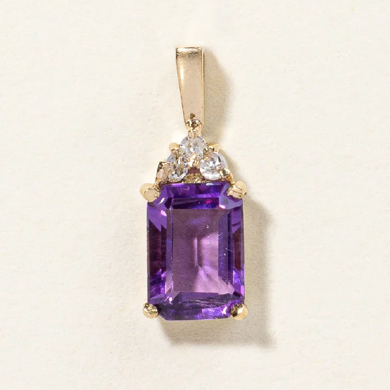 handmade clay bead earrings Amethyst & Diamond Pendant | 1.01ct, 0.03ctw |