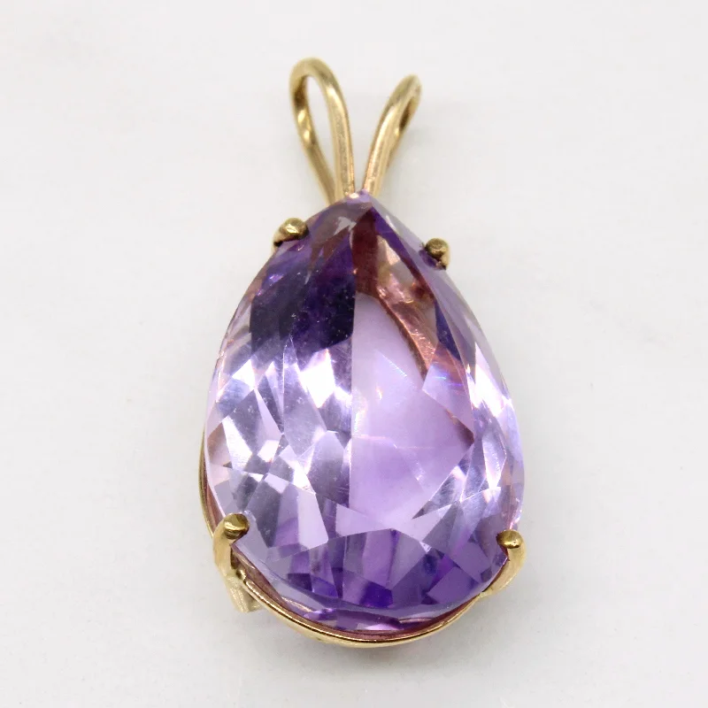 rose gold feather earrings Amethyst pendant | 17.50ct |