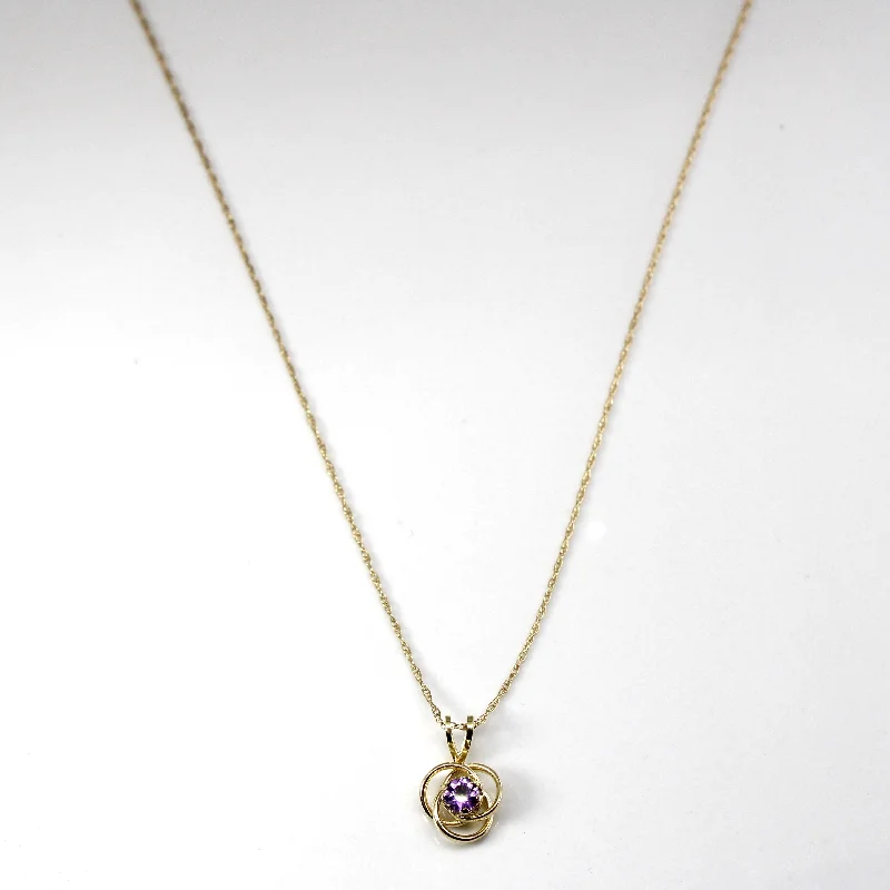 bold statement ring chunky Amethyst Pendant Necklace | 0.15ct | 18"|