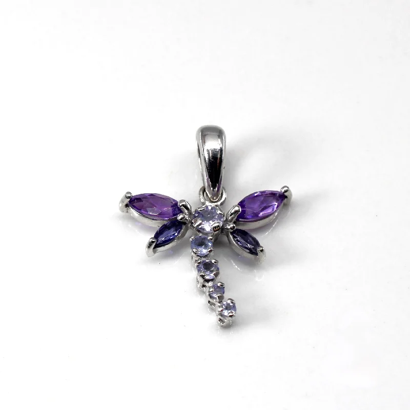 personalized couple’s bracelet engraved Amethyst & Tanzanite Dragonfly Pendant | 0.30ctw | 0.25ctw | personalized couple’s bracelet engraved Amethyst & Tanzanite Dragonfly Pendant | 0.30ctw | 0.25ctw |