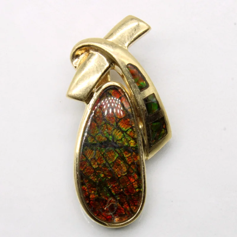 Ammolite Abstract Pendant | 3.60ctw |