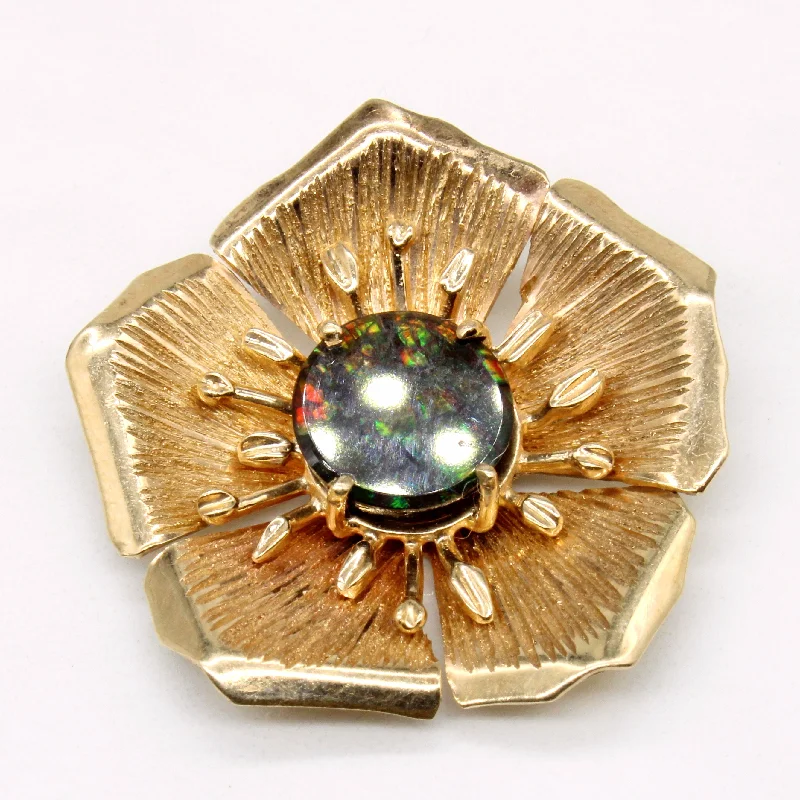 simple snake chain necklace Ammolite Flower Brooch & Pendant | 1.00ct |