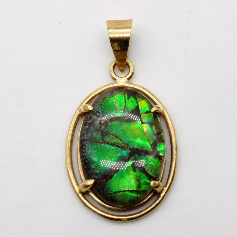 Oval Ammolite Pendant | 2.20ct |