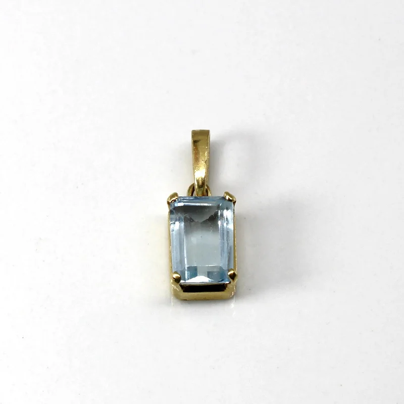 wide gold cuff bracelet Aquamarine Gold Pendant | 1.20ct |
