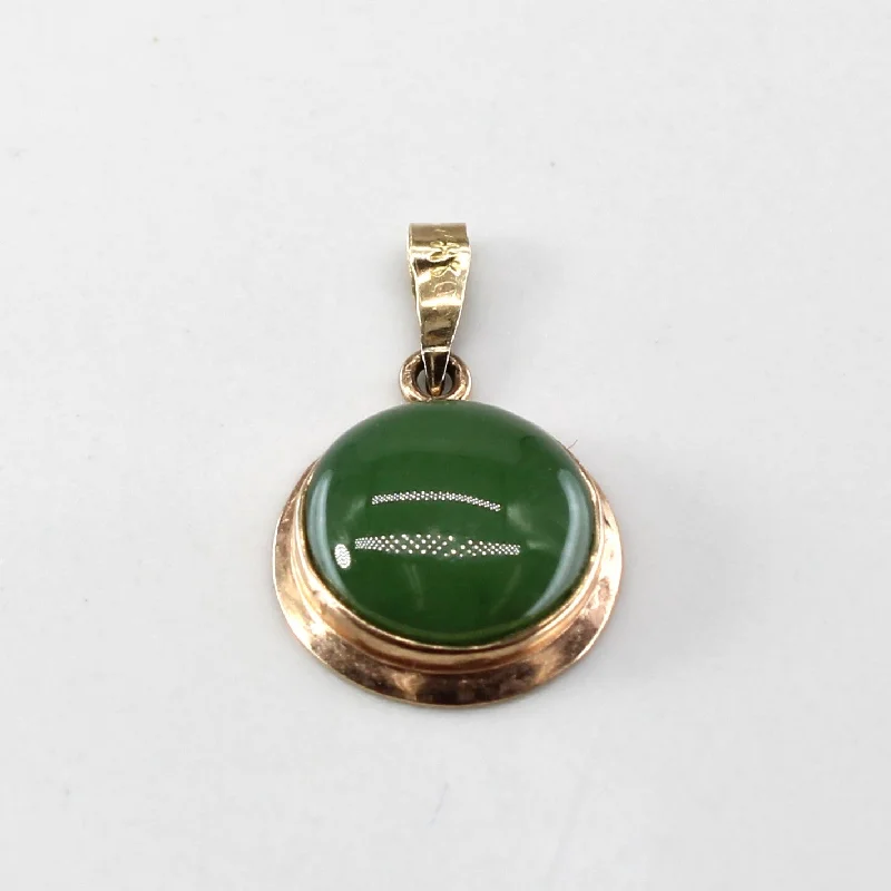 delicate floral wedding band Bezel Set Jade Pendant | 2.34ct |