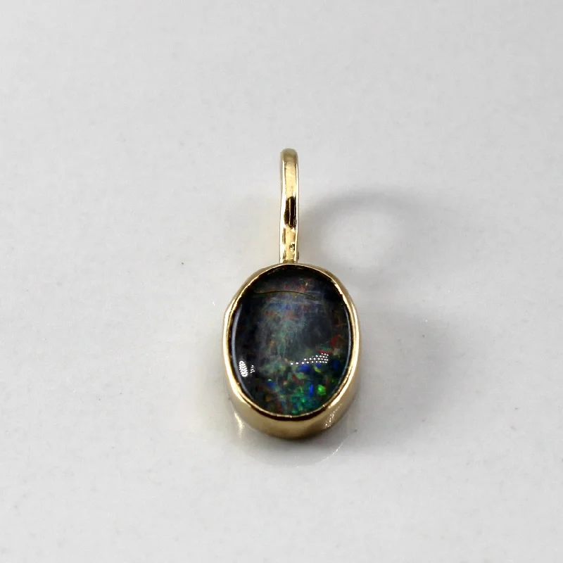 black tungsten wedding band for men Bezel Set Opal Doublet Pendant | 0.20ct |