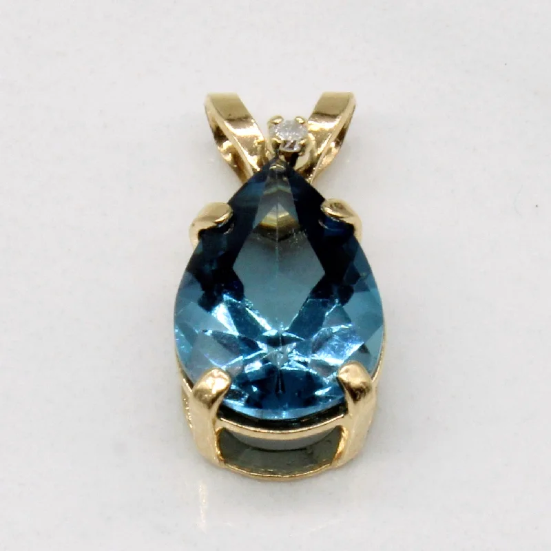 black onyx men’s signet ring Blue Topaz & Diamond Pendant | 2.30ct, 0.01ct |