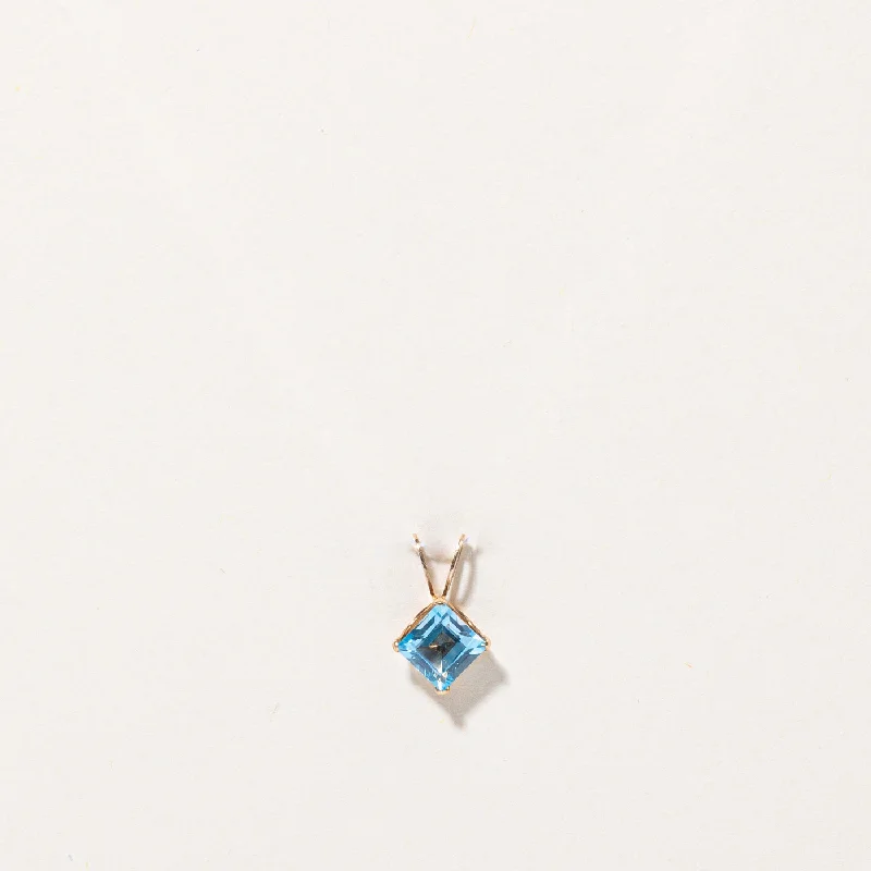 amethyst healing crystal necklace Blue Topaz Pendant | 0.75ct |