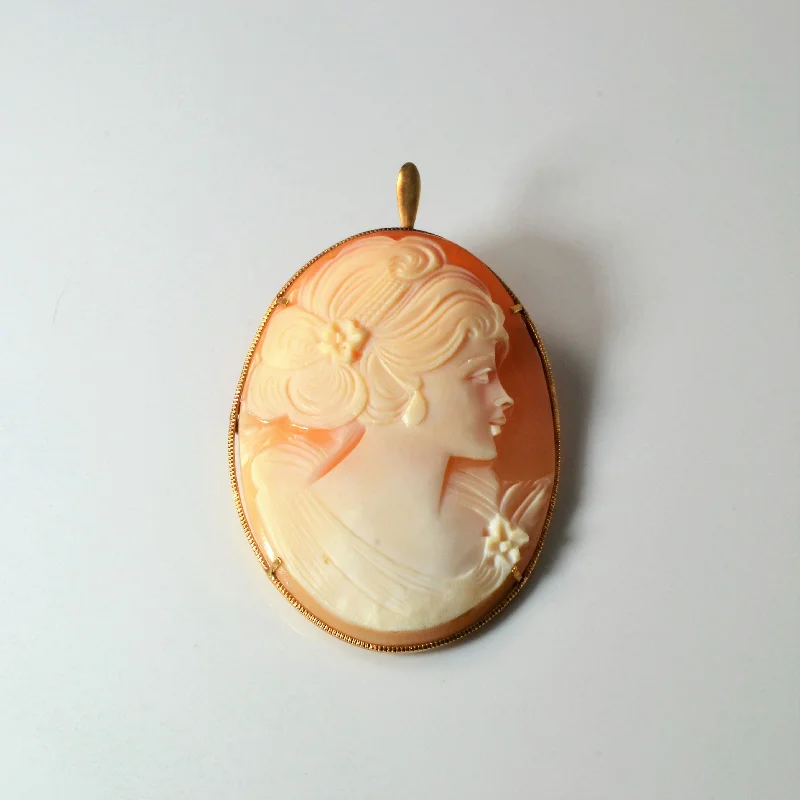 Cameo Gold Pendant/ Brooch