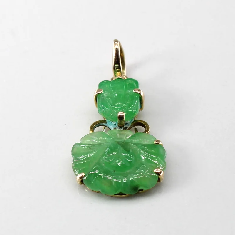 bohemian anklet with shells Carved Jadeite Pendant | 2.20ctw |