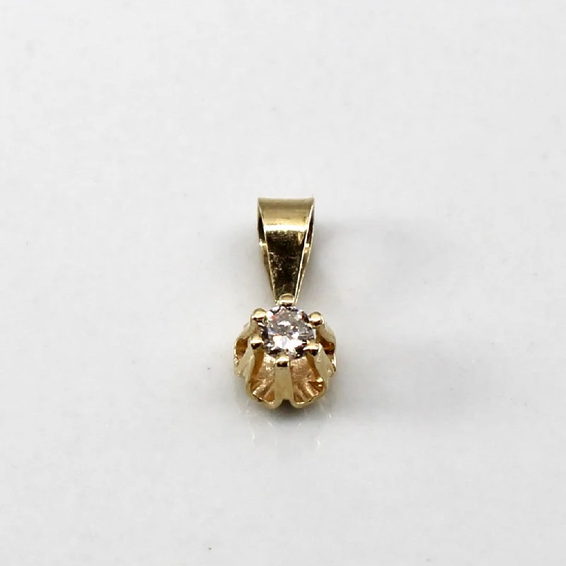 vintage rose-cut diamond ring Claw Set Diamond Pendant | 0.04ct |