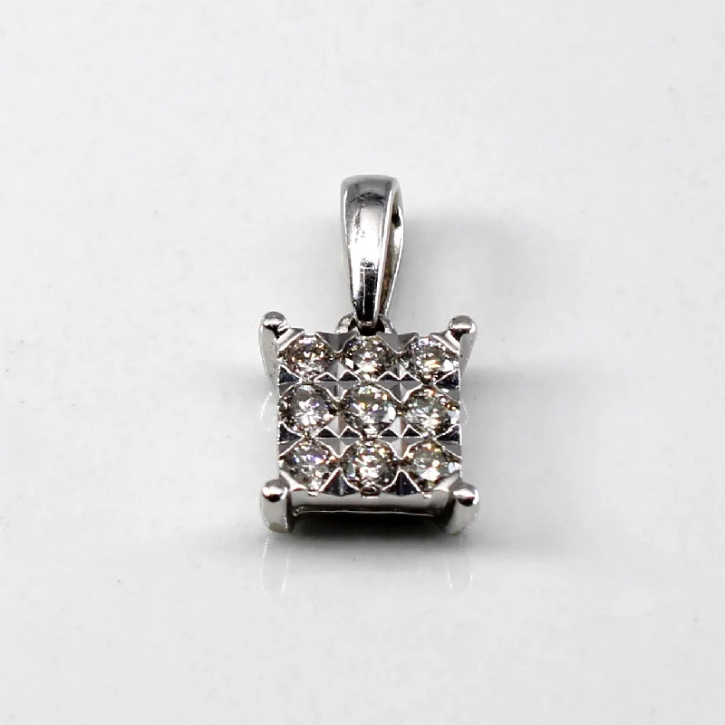 vintage crystal chandelier earrings Cluster Diamond Pendant | 0.27ctw |