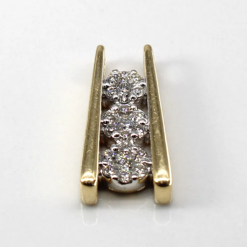 adjustable moon phase bracelet Cluster Diamond Pendant | 0.43ctw |