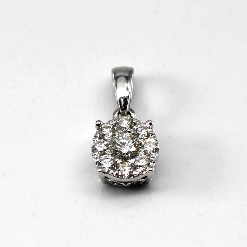 handmade beaded stretch bracelet Cluster Set Diamond Pendant | 0.24ctw |